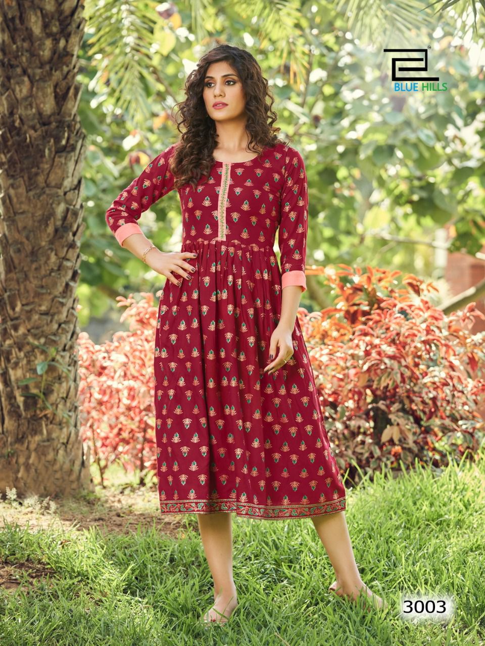 blue hills velly vol 3 rayon eleganr kurti catalog