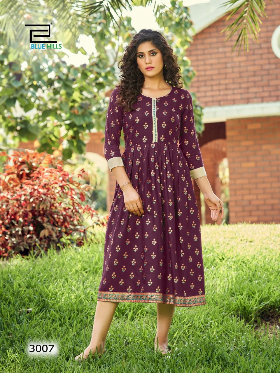 blue hills velly vol 3 rayon eleganr kurti catalog