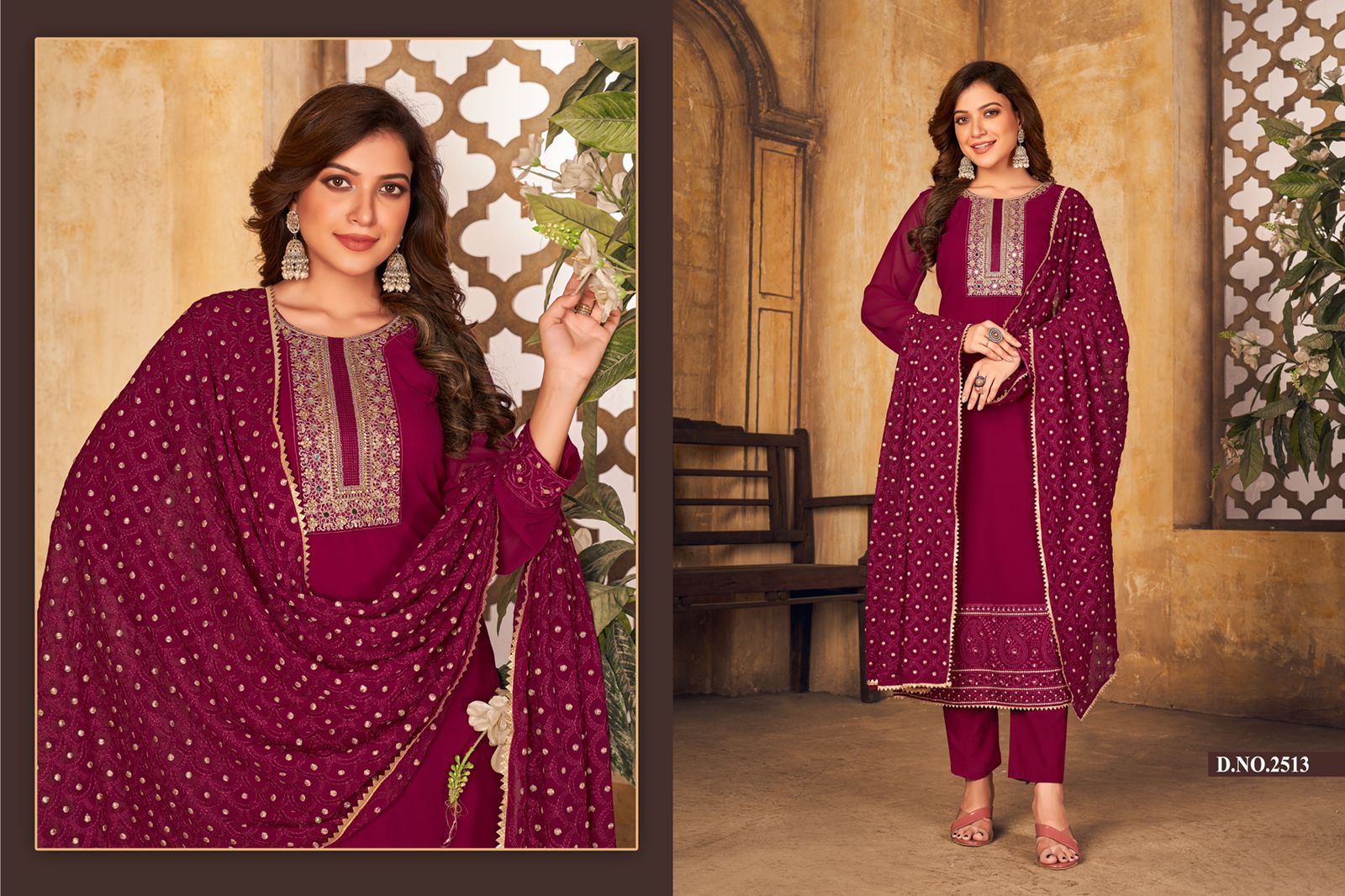 dani twisha vol 25 georgette regal look salwar suit catalog