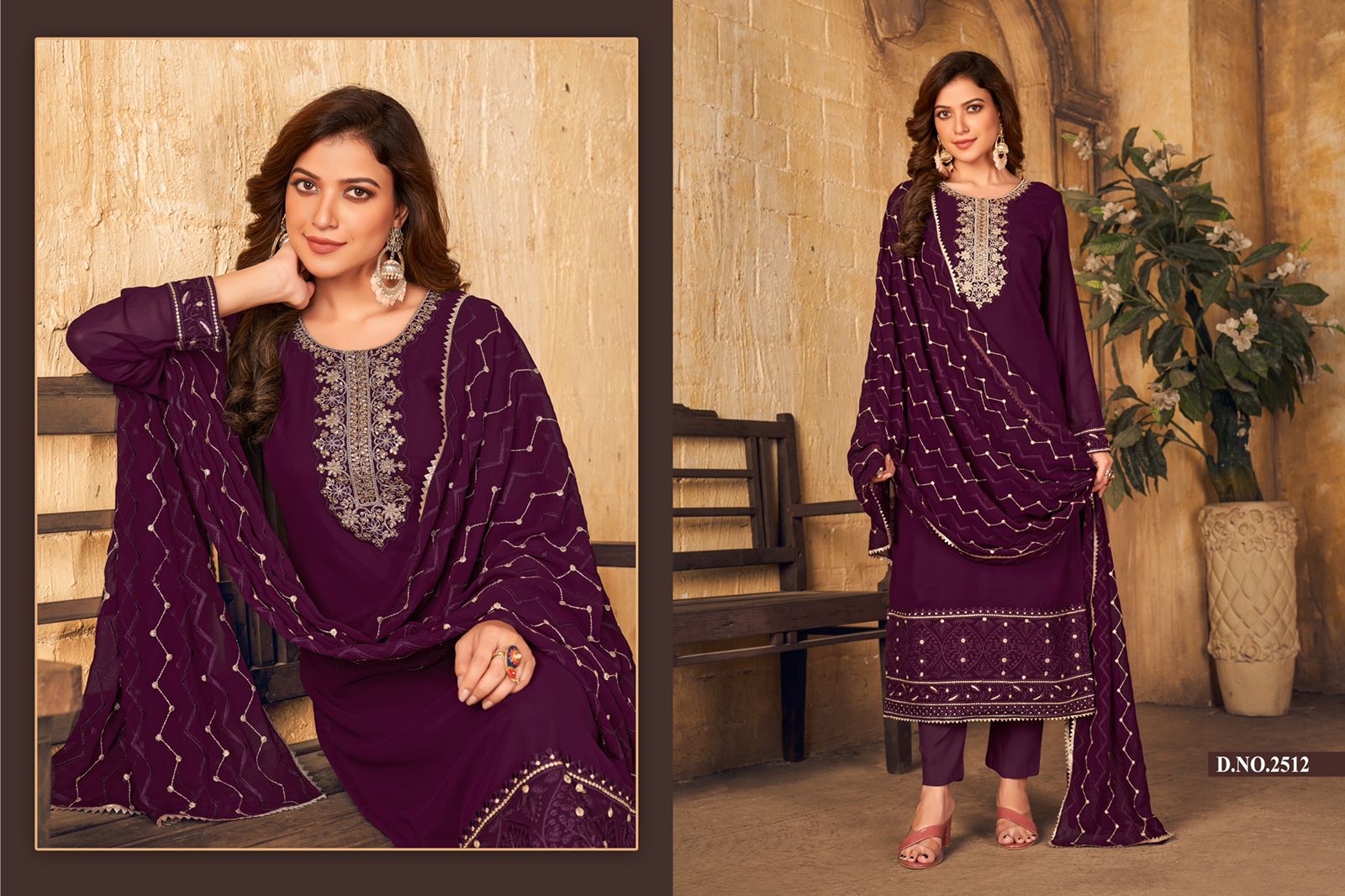 dani twisha vol 25 georgette regal look salwar suit catalog