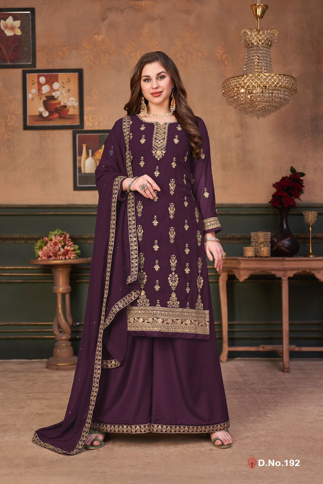 dani vaani vol 19 georgette Regal look salwar suit catalog