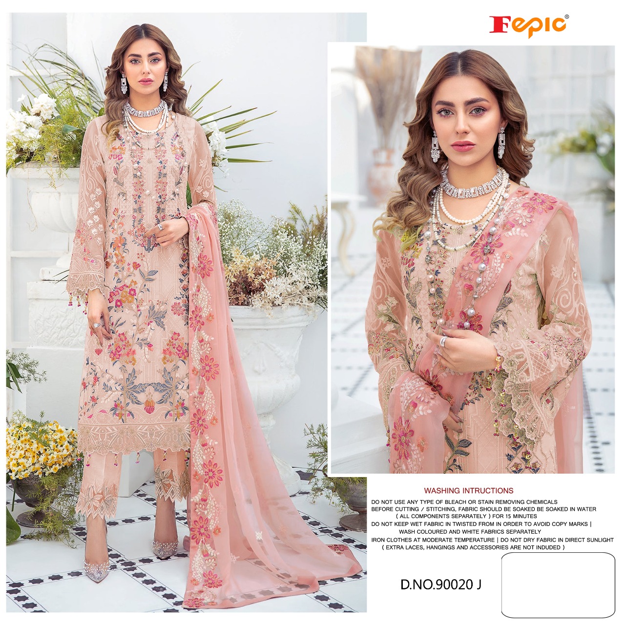 Fepic Rosemeen 90020 J Georgette Catchy Look Salwar Suit Single