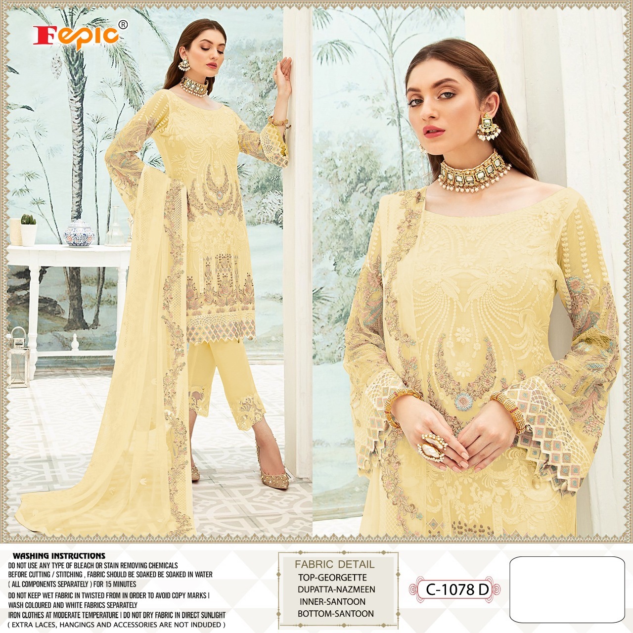 Fepic Rosemeen C 1078 D  Georgette Catchy Look Salwar Suit Singal