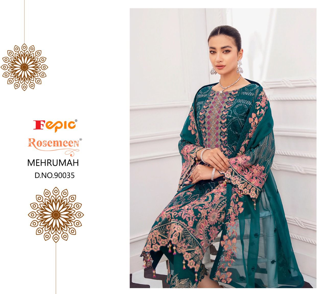 fepic rosemeen mehrumah georgette graceful look salwar suit catalog