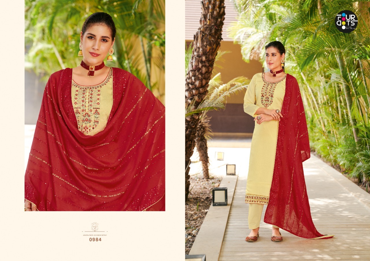 fourdots nirva muslin regal look salwar suit catalog