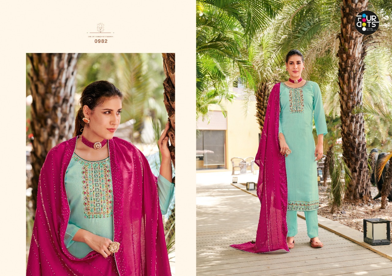 fourdots nirva muslin regal look salwar suit catalog