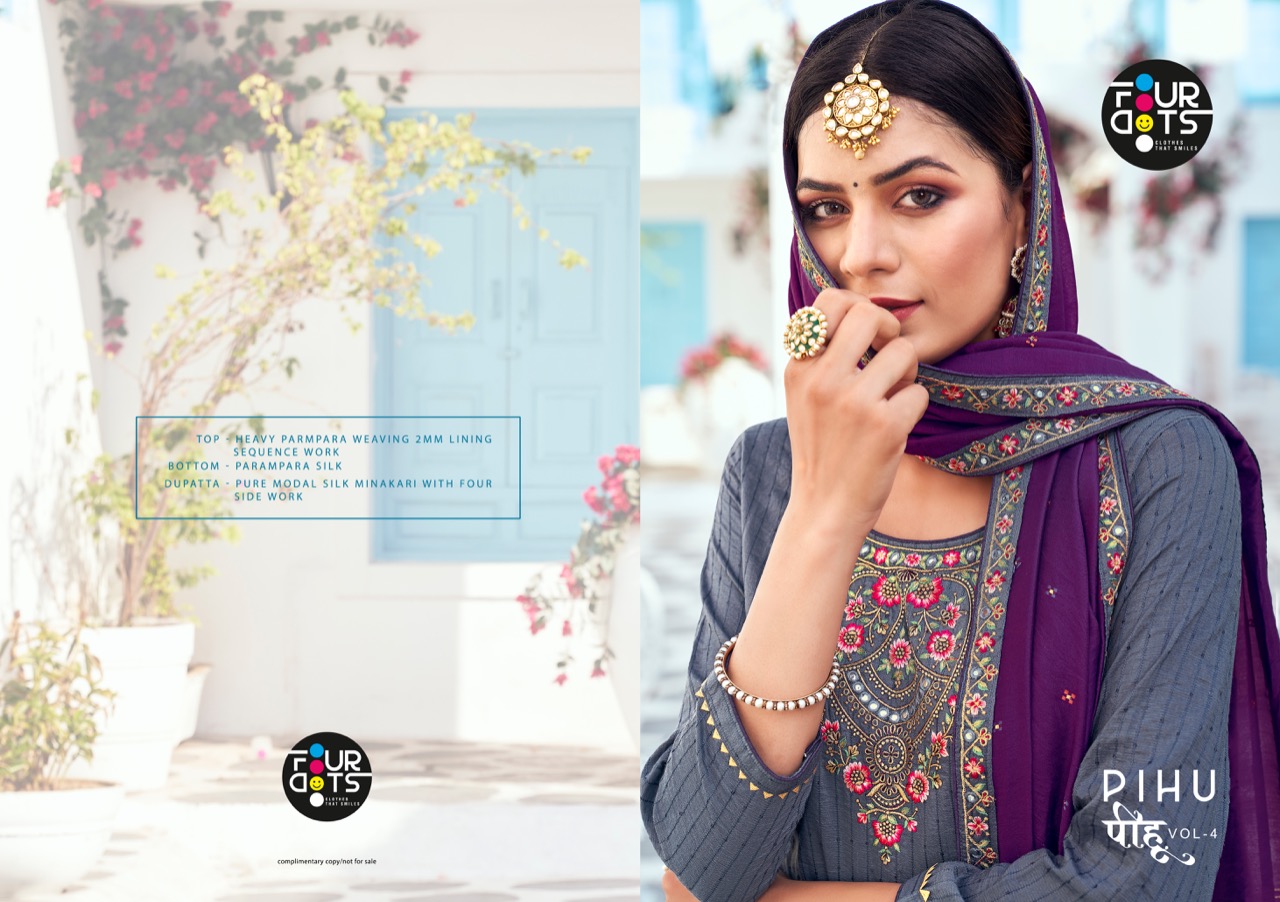 fourdots pihu vol 4 parampara  regal look salwar suit catalog