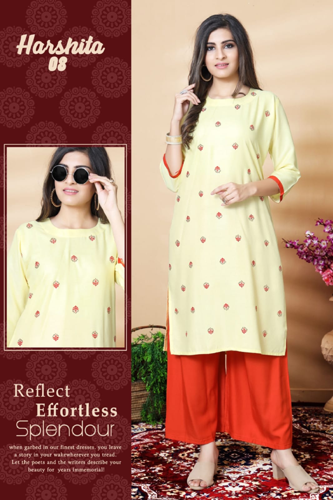 gaabha harshita rayon affordable price kurti with palazzo catalog