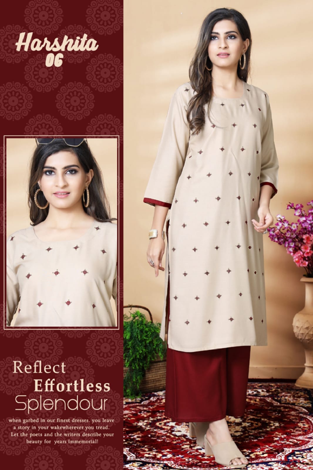 gaabha harshita rayon affordable price kurti with palazzo catalog