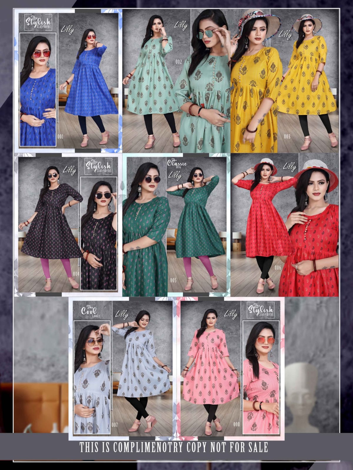 gaabha lilly lurex exclusive print top catalog