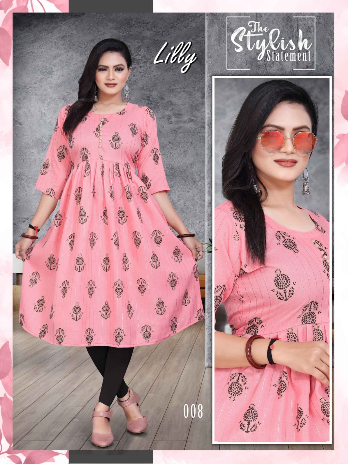 gaabha lilly lurex exclusive print top catalog