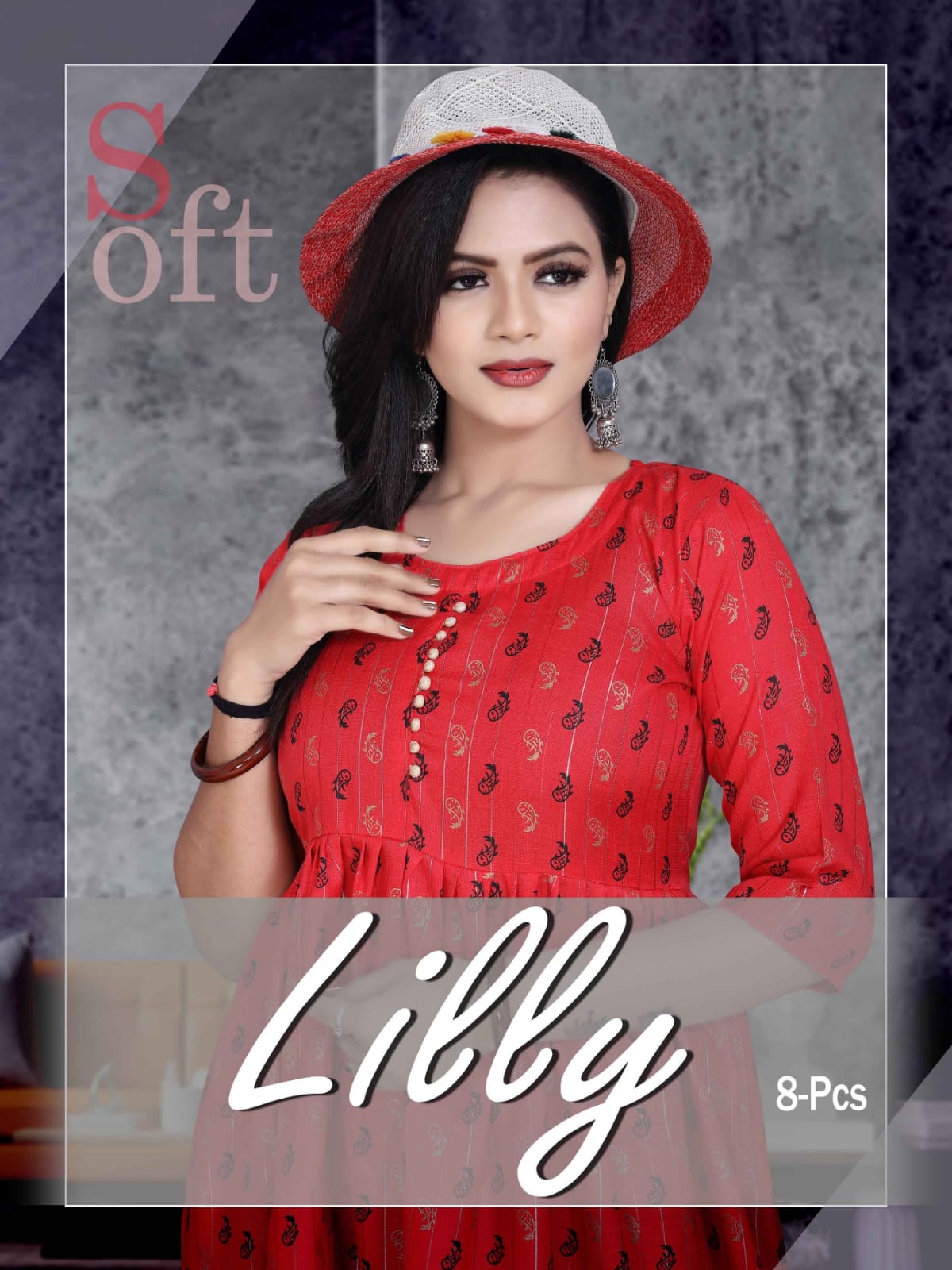 gaabha lilly lurex exclusive print top catalog