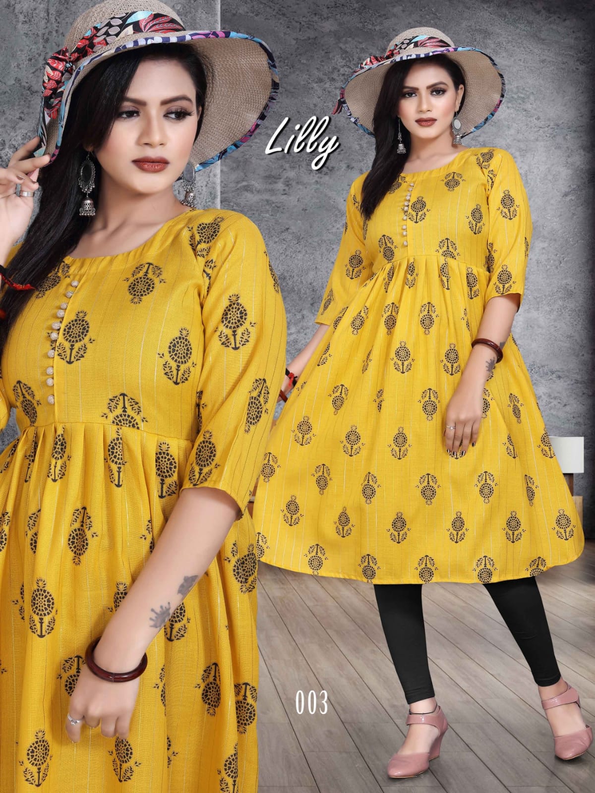 gaabha lilly lurex exclusive print top catalog