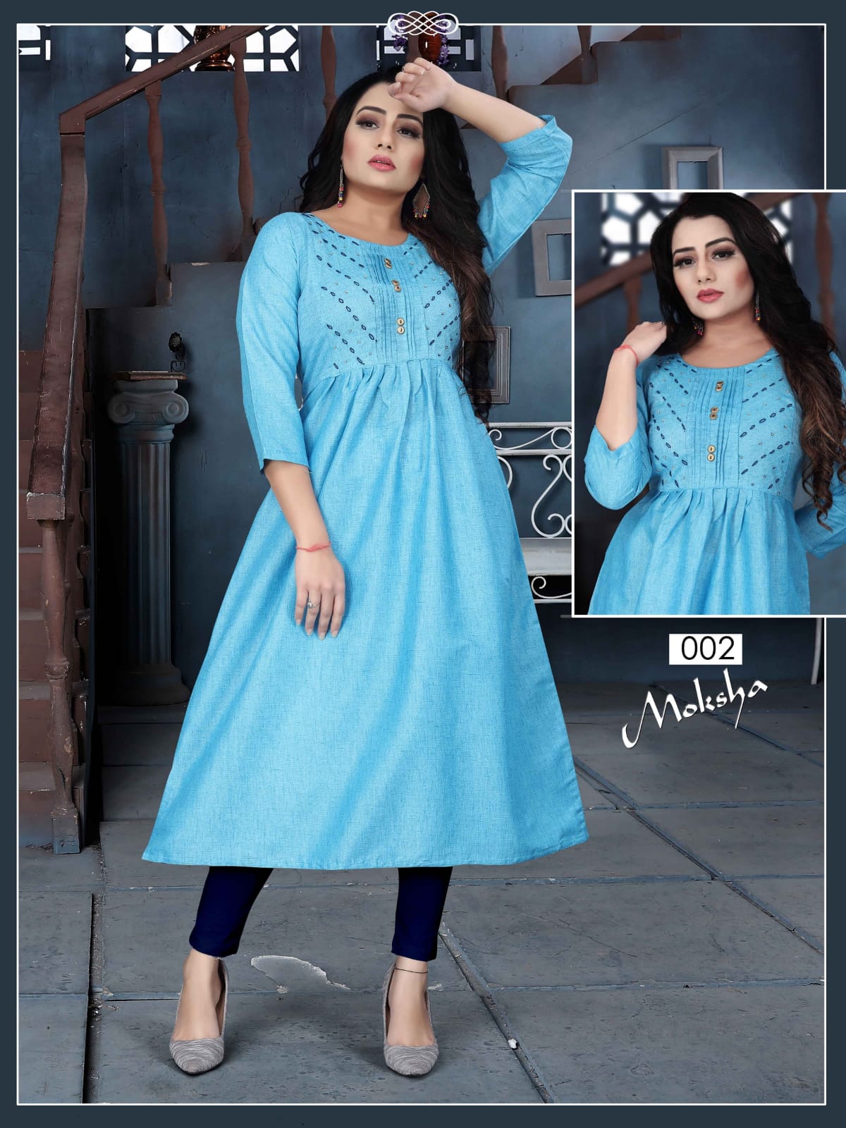 gaabha moksha cotton decent look kurti catalog