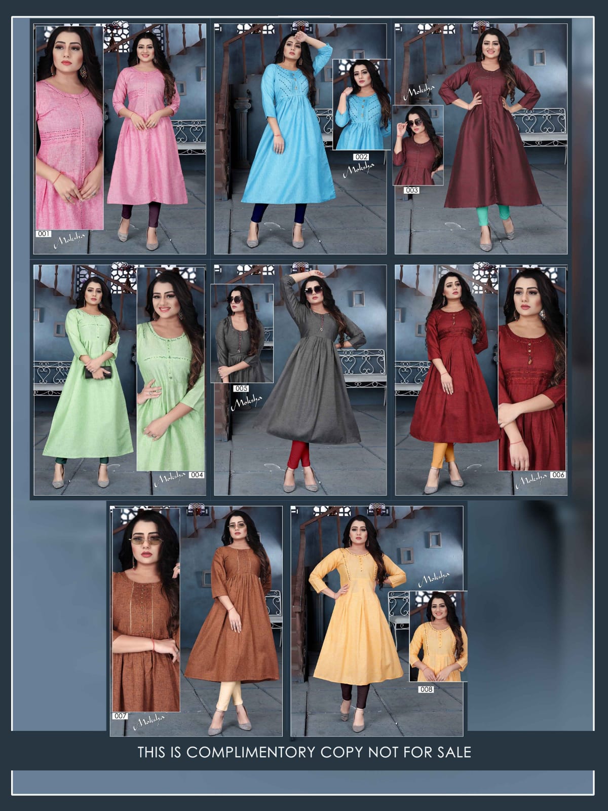 gaabha moksha cotton decent look kurti catalog