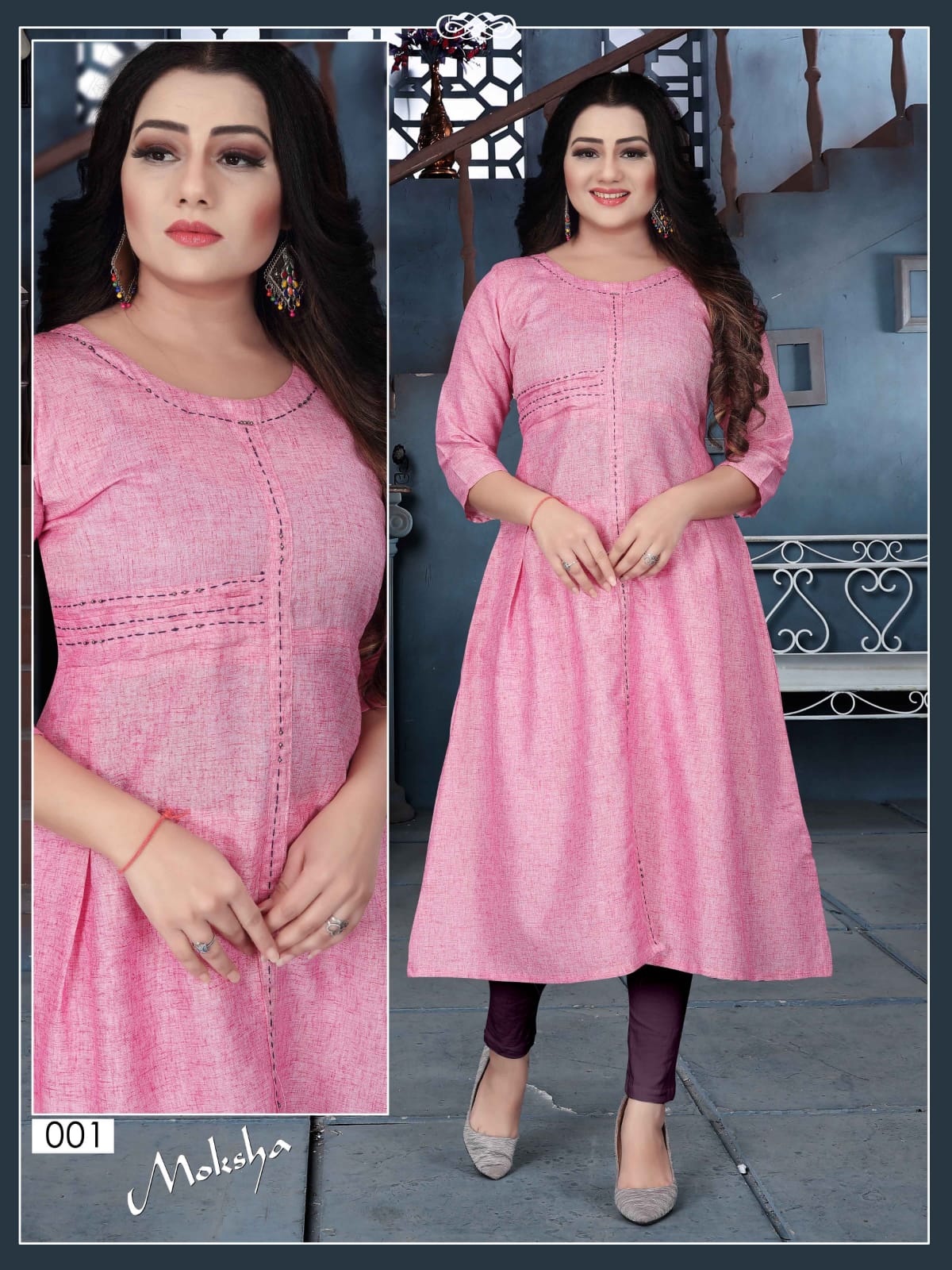 gaabha moksha cotton decent look kurti catalog