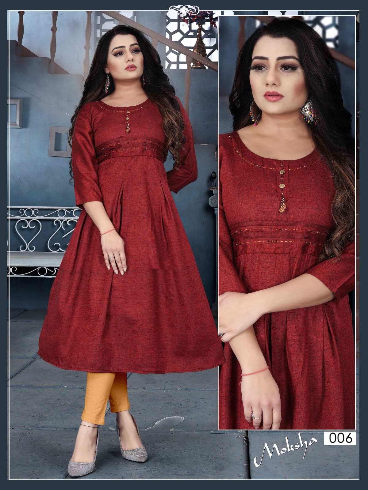 gaabha moksha cotton decent look kurti catalog