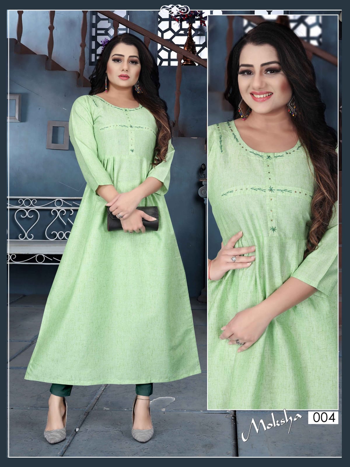 gaabha moksha cotton decent look kurti catalog