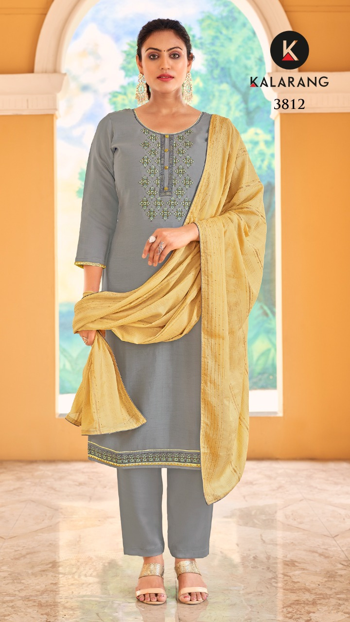 kalarang fourdots kesar muslin astonishing look salwar suit catalog