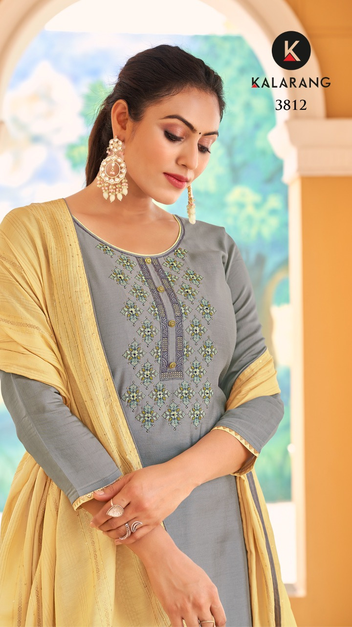 kalarang fourdots kesar muslin astonishing look salwar suit catalog