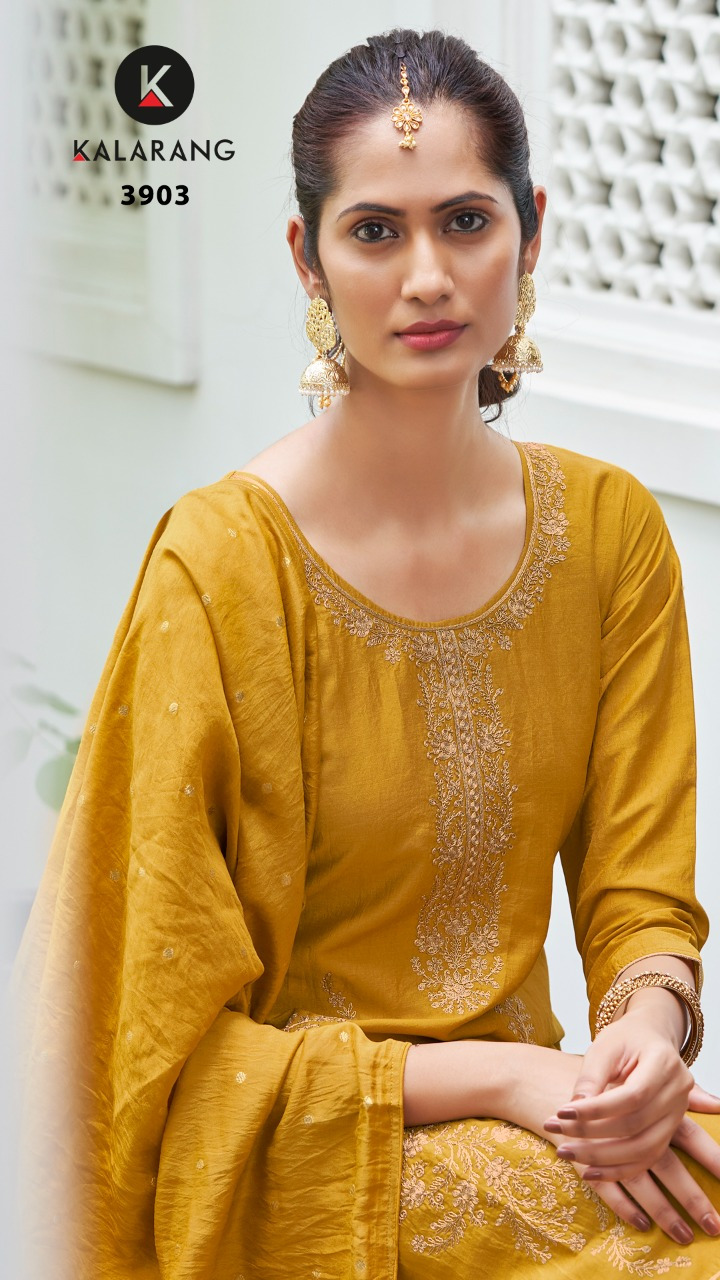 kalarang inaya silk elegant salwar suit catalog