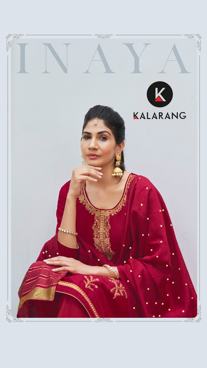 kalarang inaya silk elegant salwar suit catalog