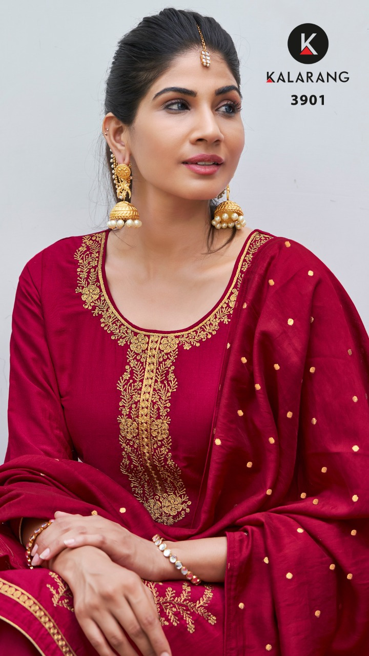 kalarang inaya silk elegant salwar suit catalog