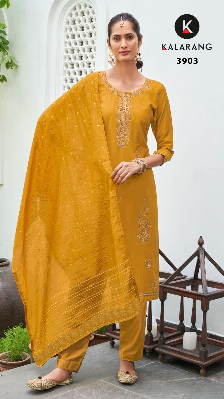 kalarang inaya silk elegant salwar suit catalog