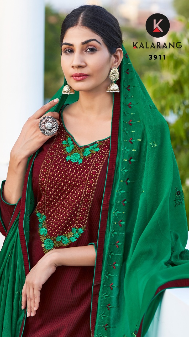 kalarang ishara Parampara silk astonishing look salwar suit catalog