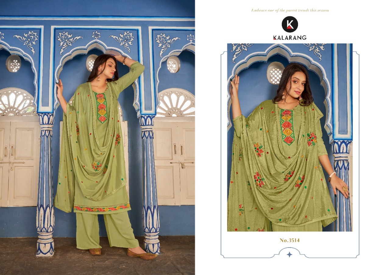 kalarang nagma silk astonishing salwar suit catalog