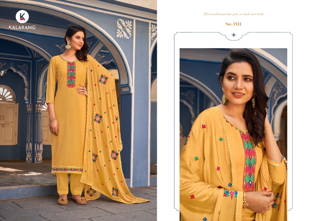 kalarang nagma silk astonishing salwar suit catalog