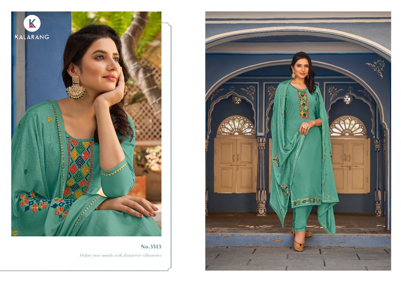 kalarang nagma silk astonishing salwar suit catalog