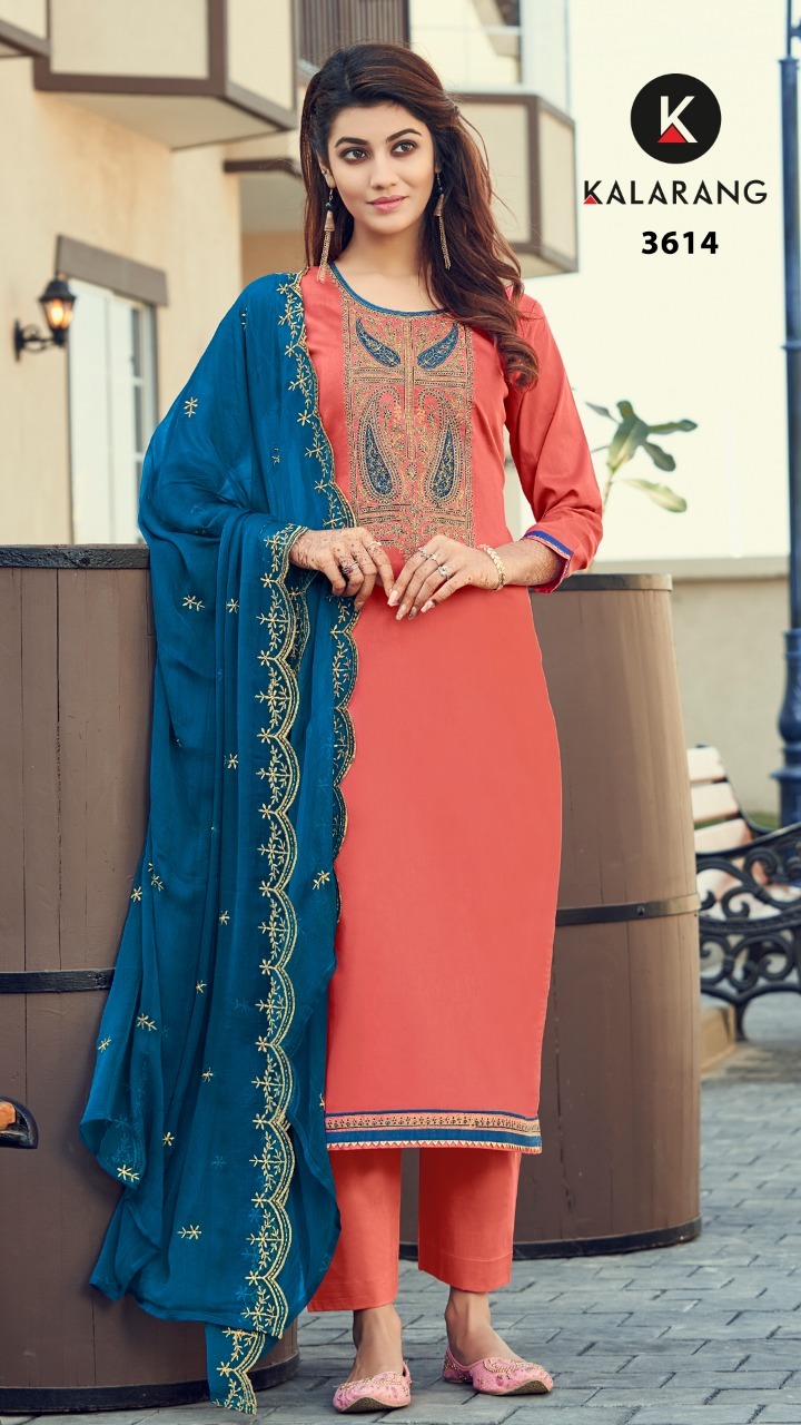 kalarang roshani jam silk elegant salwar suit catalog