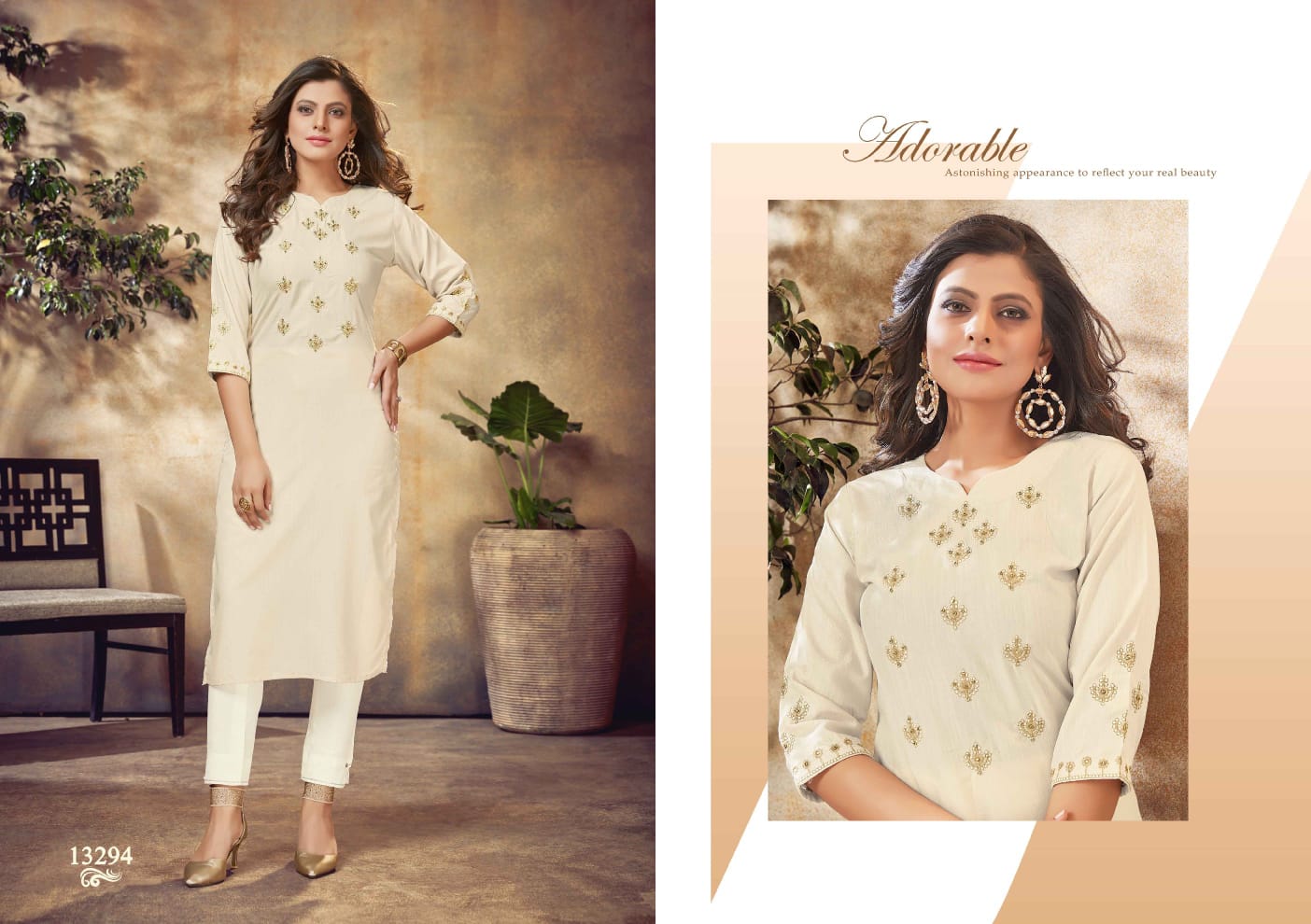 kalaroop by kajree adhira rayon elegant kurti catalog