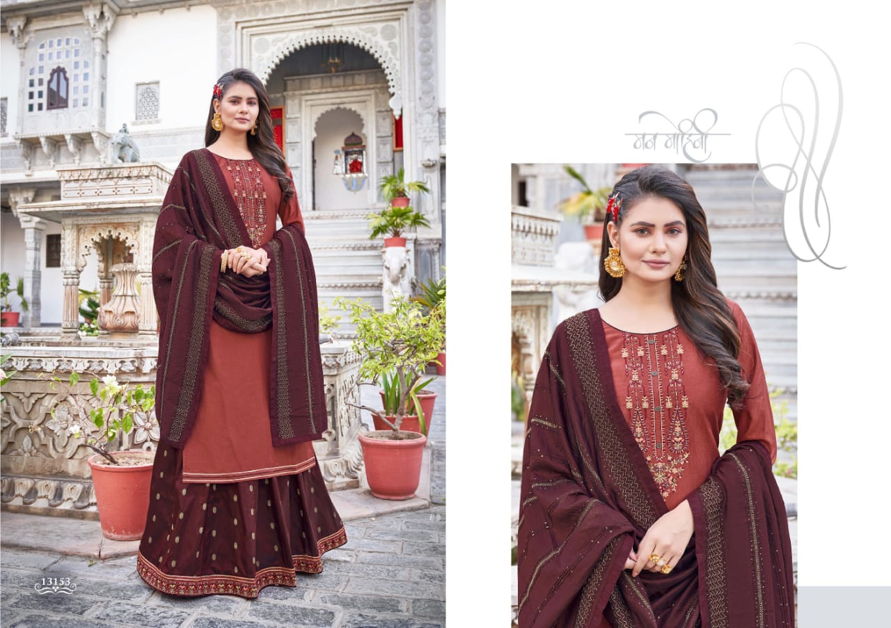 kalaroop by kajree carnival vol 4 silk astonishing top with lehenga and dupatta catalog