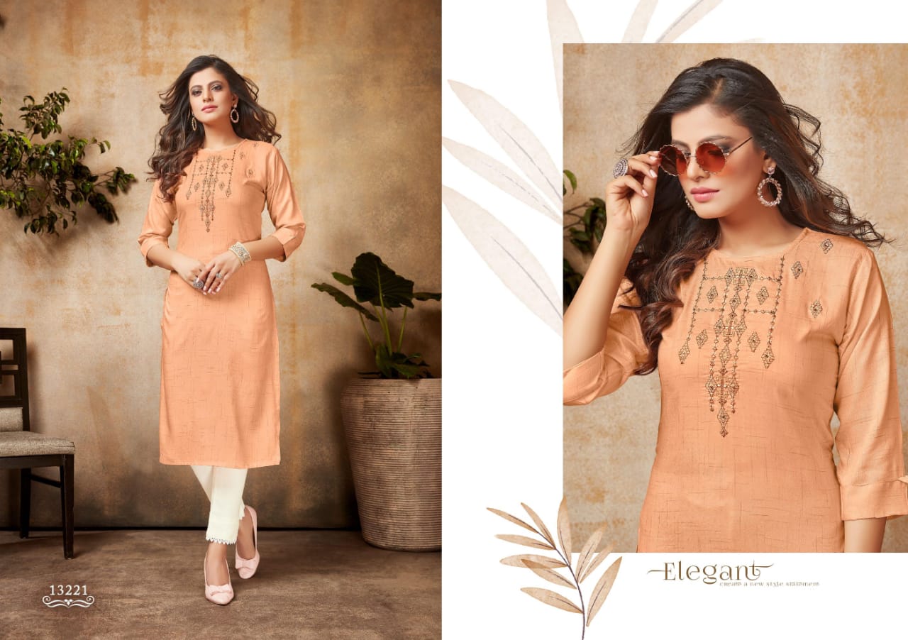 kalaroop by kajree creamy rayon elegant kurti catalog