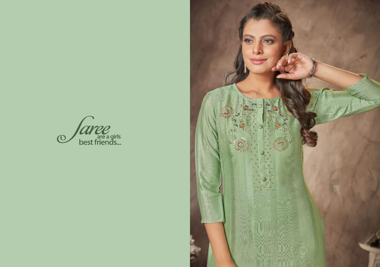 kalaroop by kajree cruise rayon decent look kurti catalog