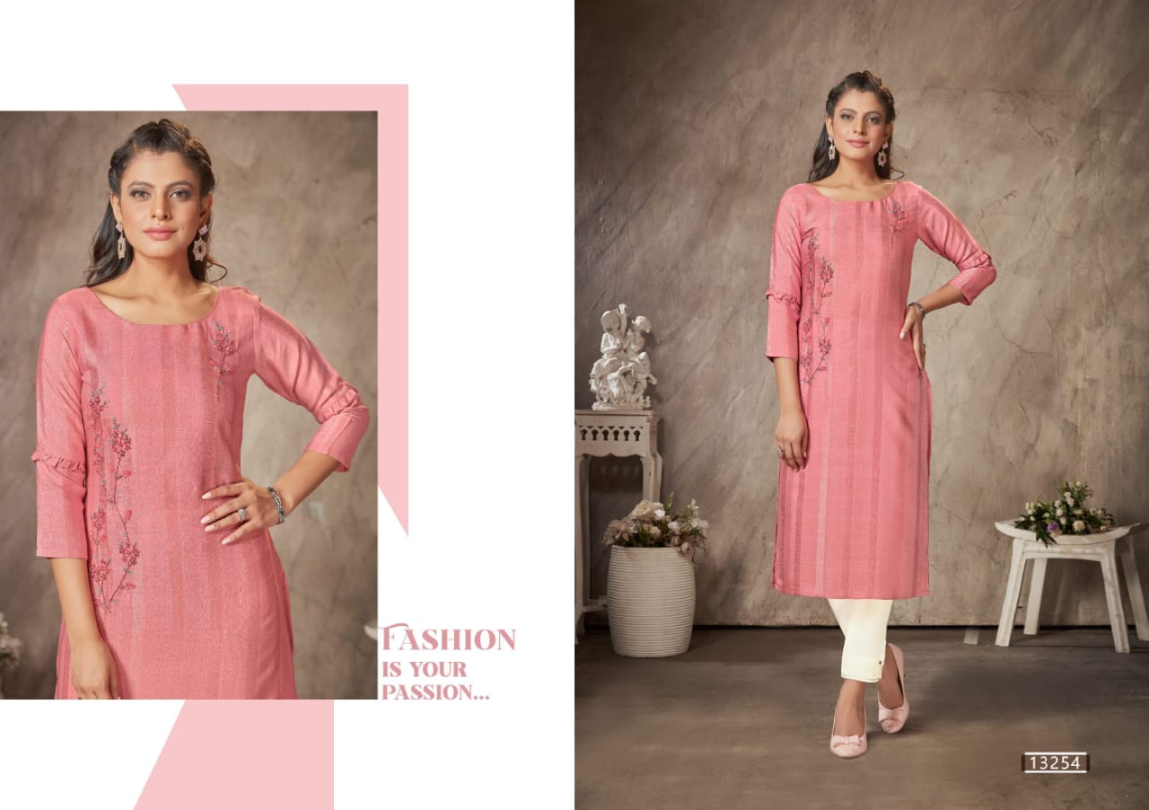 kalaroop by kajree cruise rayon decent look kurti catalog