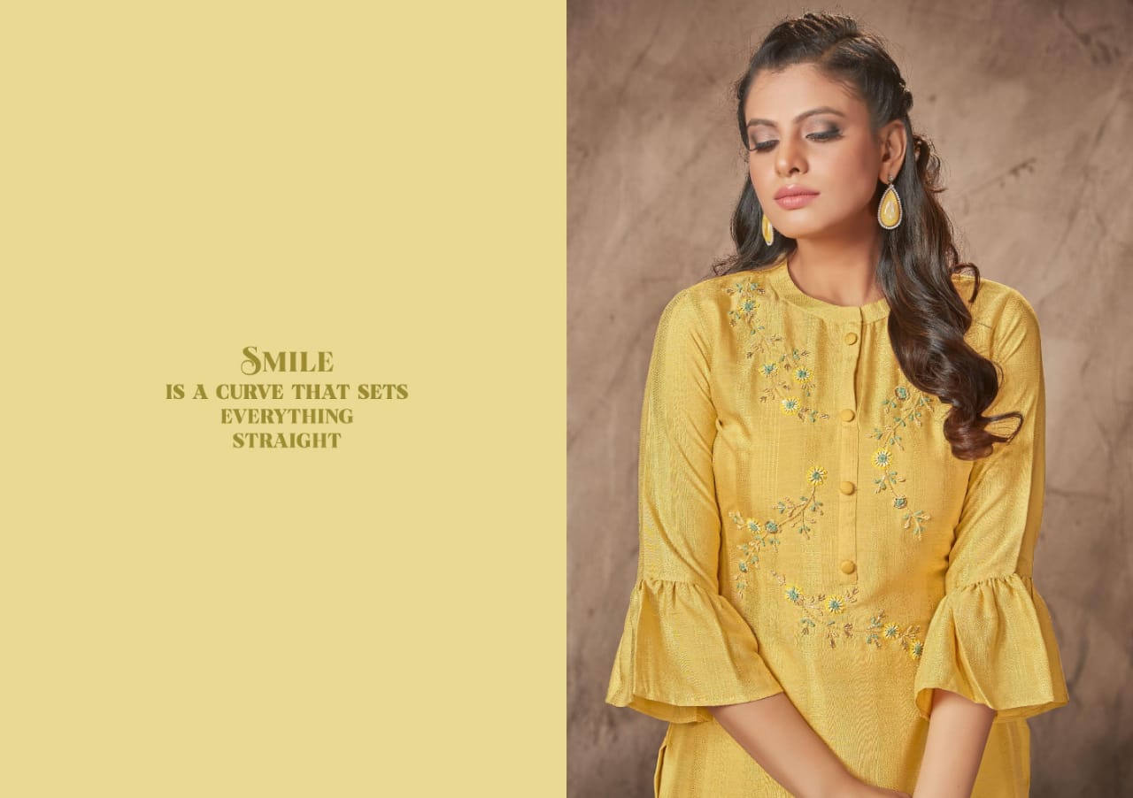 kalaroop by kajree cruise rayon decent look kurti catalog