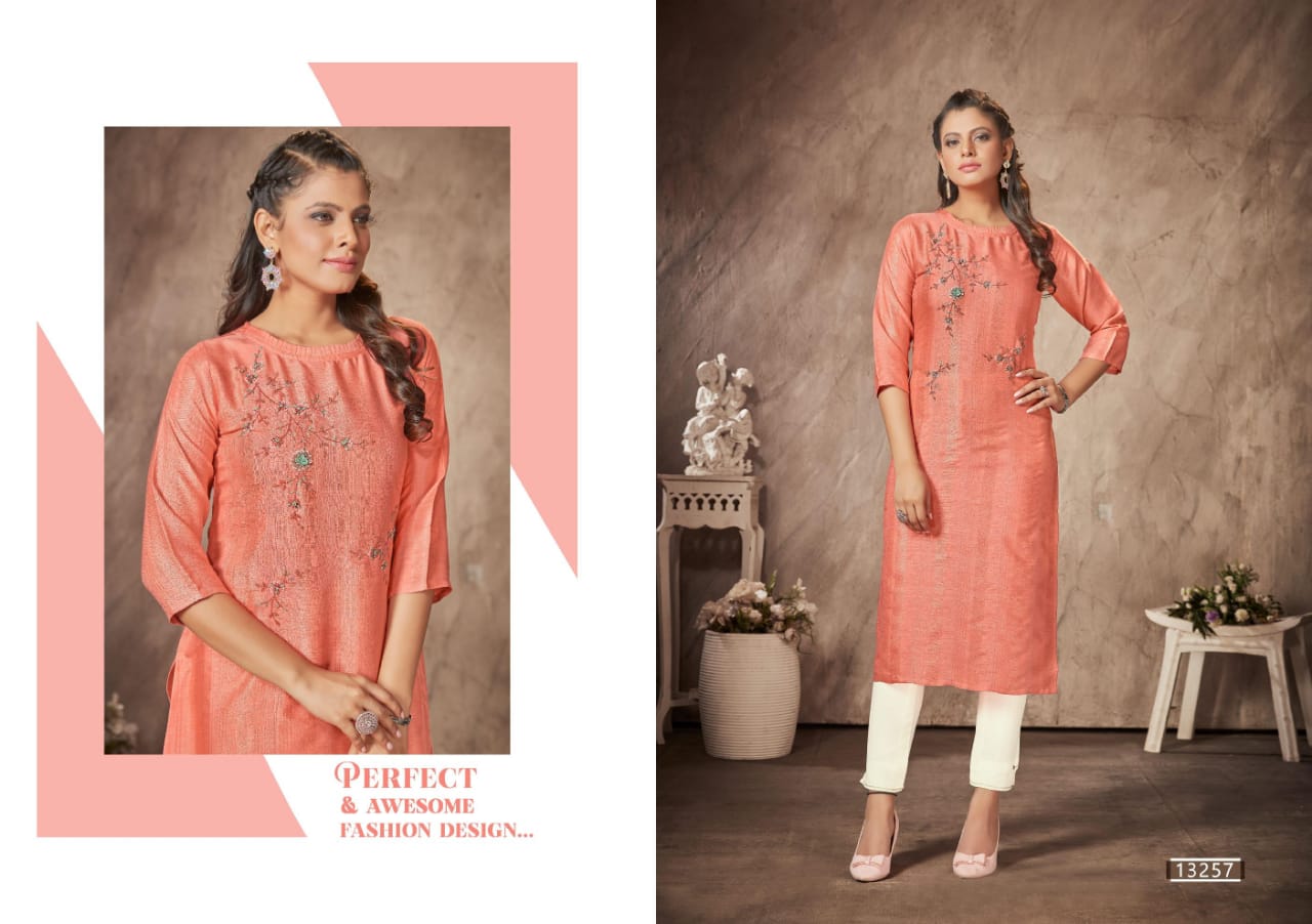 kalaroop by kajree cruise rayon decent look kurti catalog