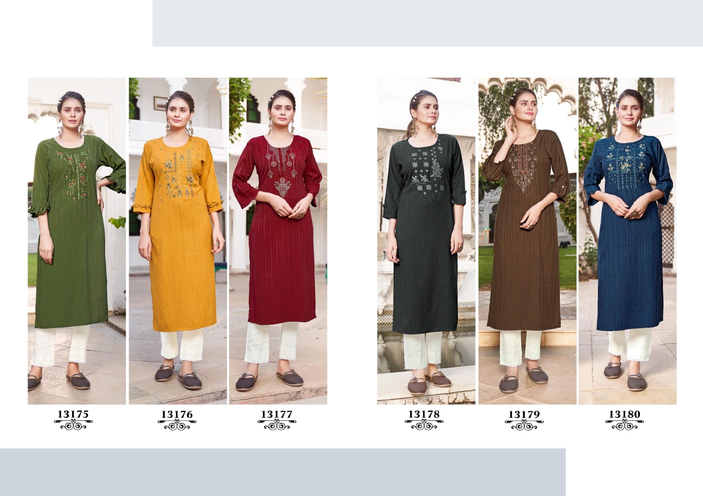 kalaroop by kajree lipton rayon decent embroidary look kurti catalog