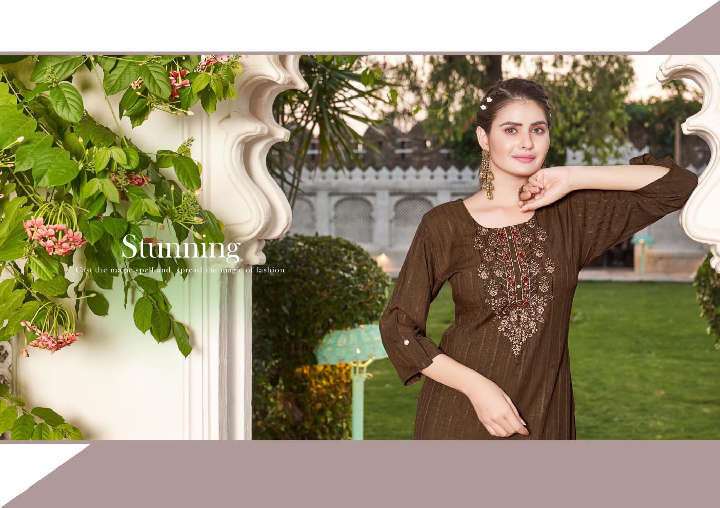 kalaroop by kajree lipton rayon decent embroidary look kurti catalog