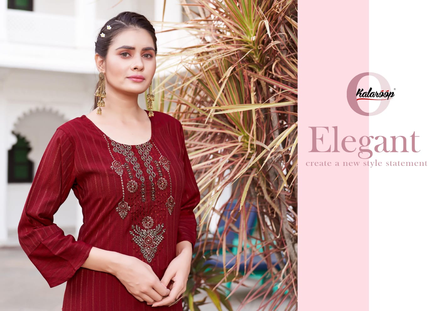 kalaroop by kajree lipton rayon decent embroidary look kurti catalog