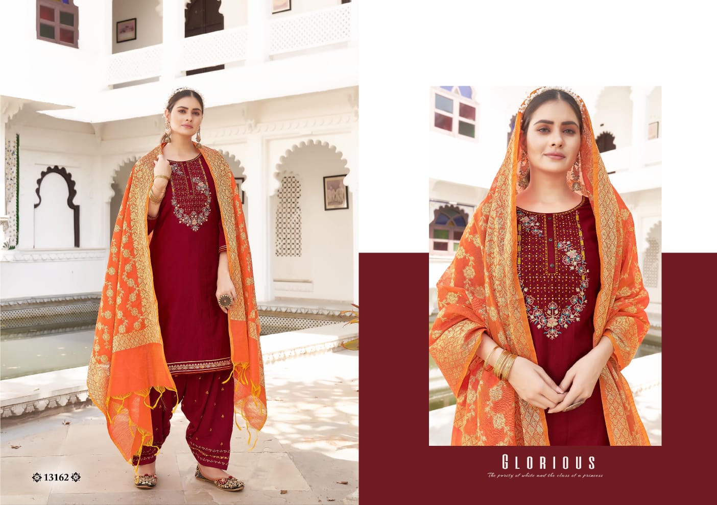 kalaroop by kajree sunheri vol 5 jam silk elegant top bottom with dupatta catalog