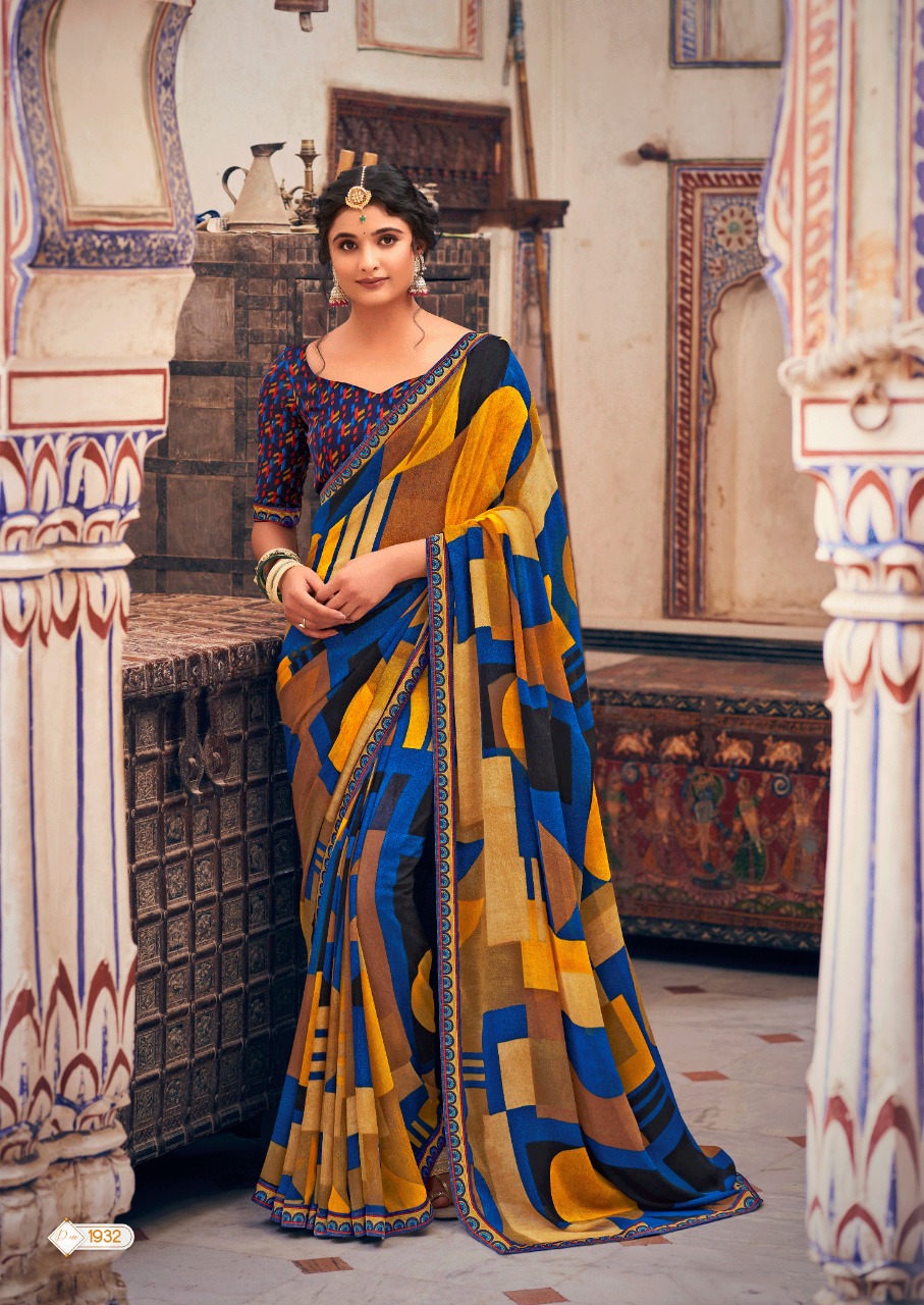 lt kashvi creation minakshi georgette innovative print saree catalog