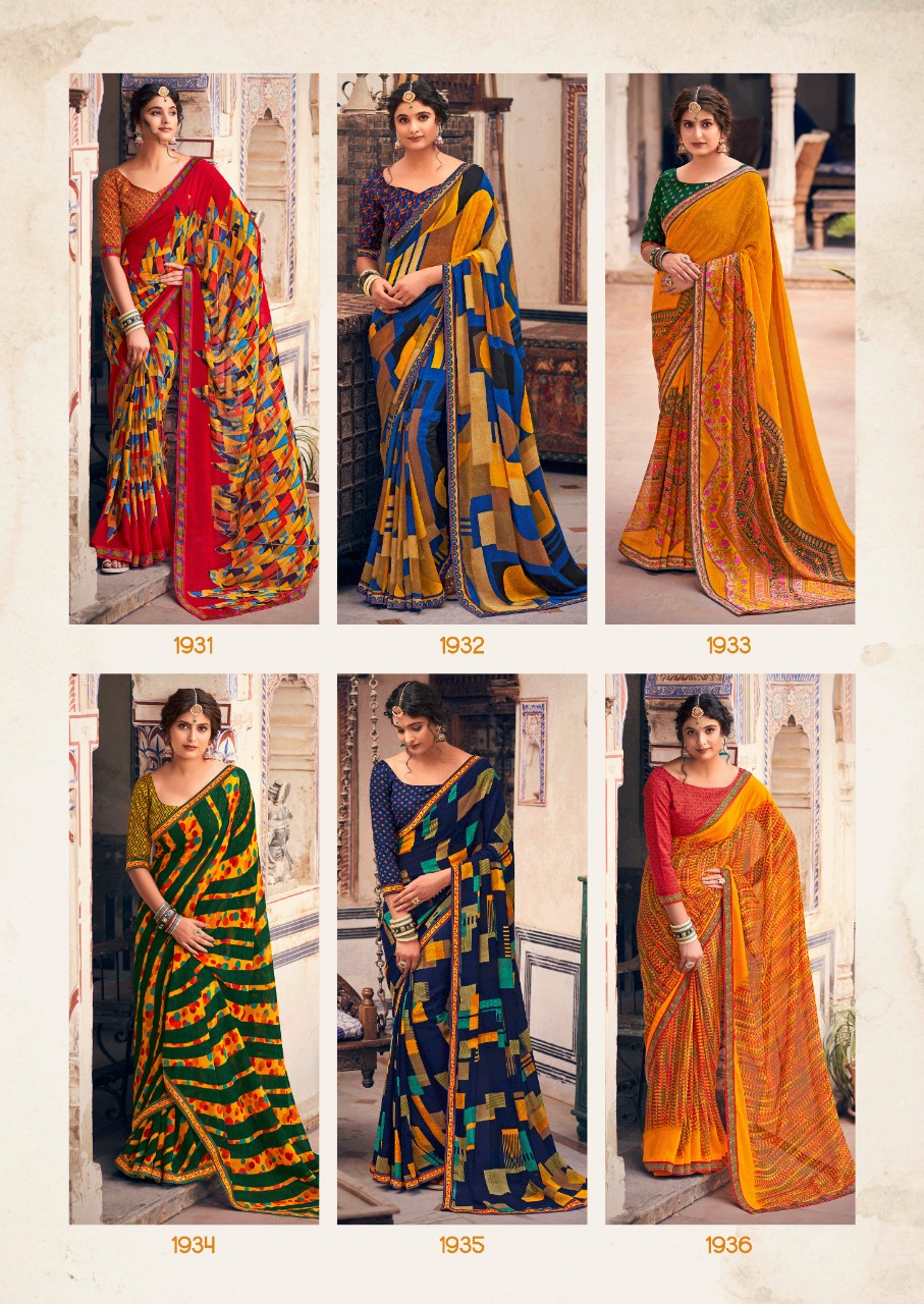 lt kashvi creation minakshi georgette innovative print saree catalog