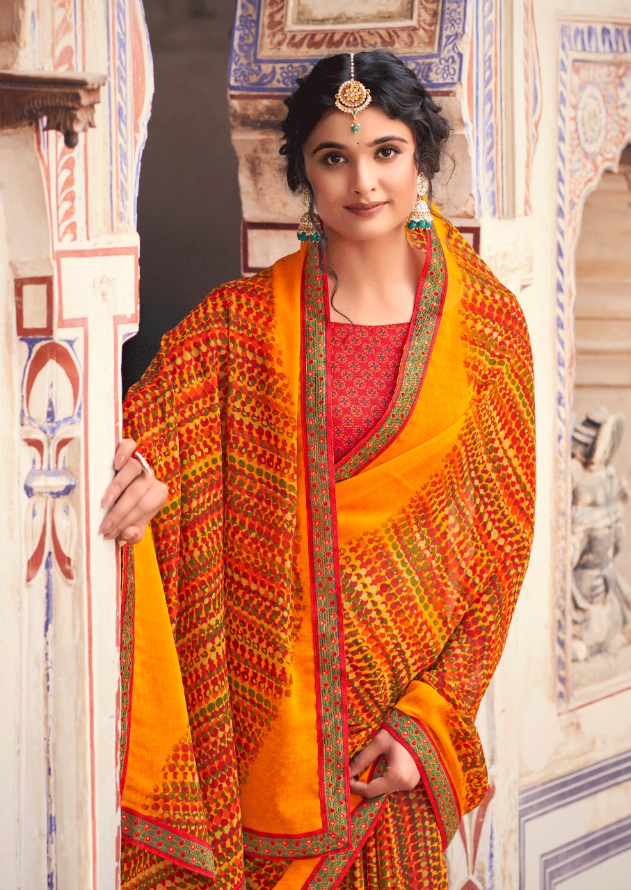 lt kashvi creation minakshi georgette innovative print saree catalog