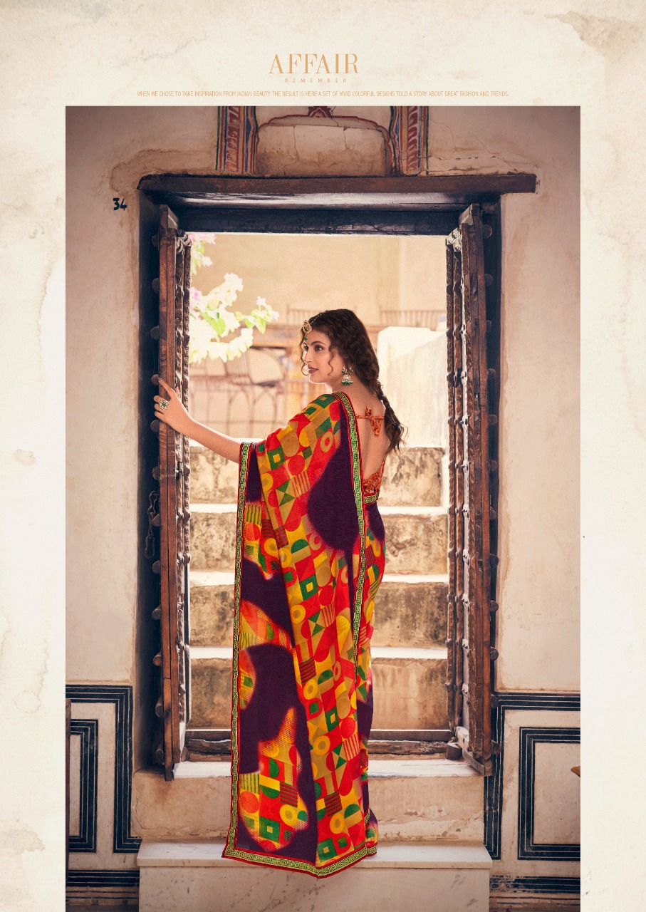 lt kashvi creation minakshi georgette innovative print saree catalog