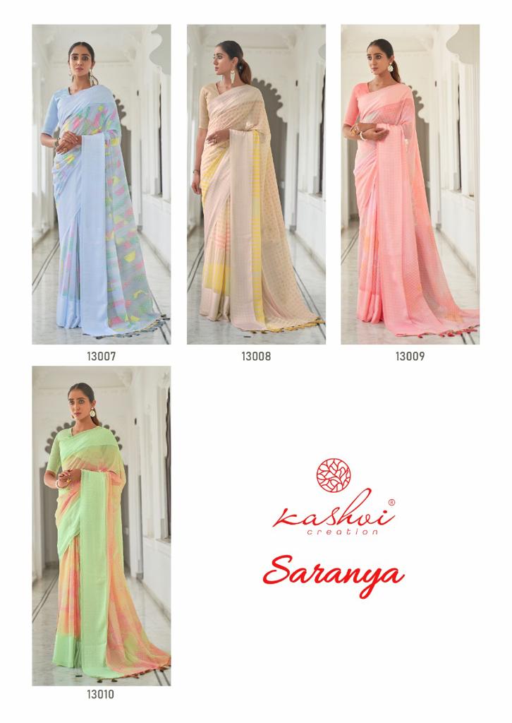 lt kashvi creation saranya georgettedecent look saree catalog