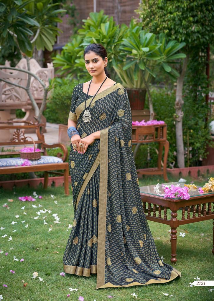 lt saree kashvi creation black Moss aashvi silk graceful print saree catalog